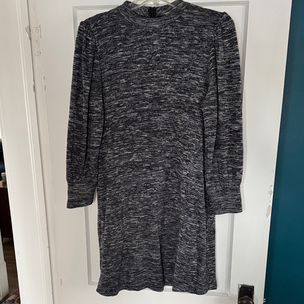 LOFT Charcoal Long Sleeve Dress